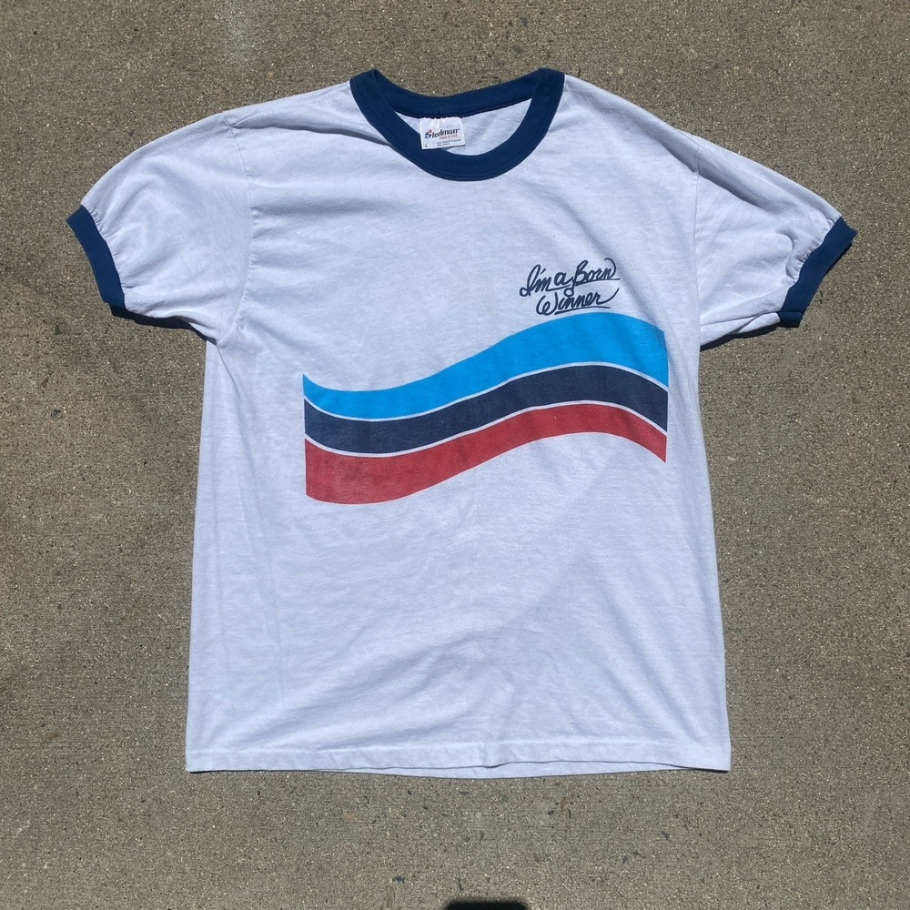 Vintage Pepsi 70s 80s Promo Shirt Stedman Large Carolinas USA Ringer